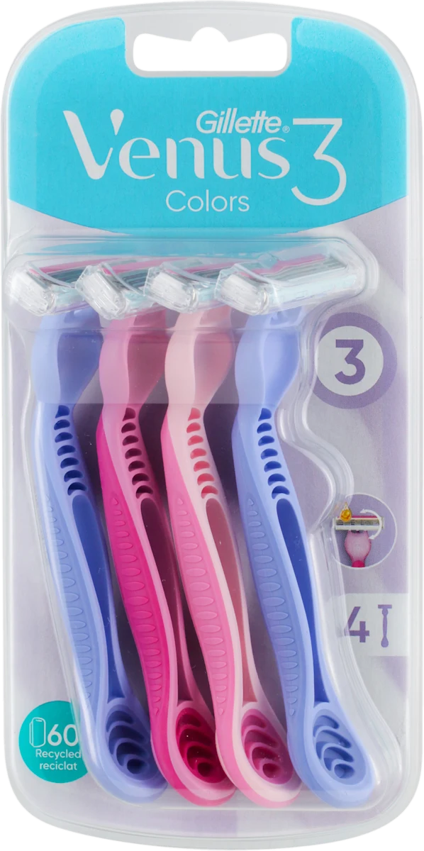 Colors 3, ženski brijač, 4 kom