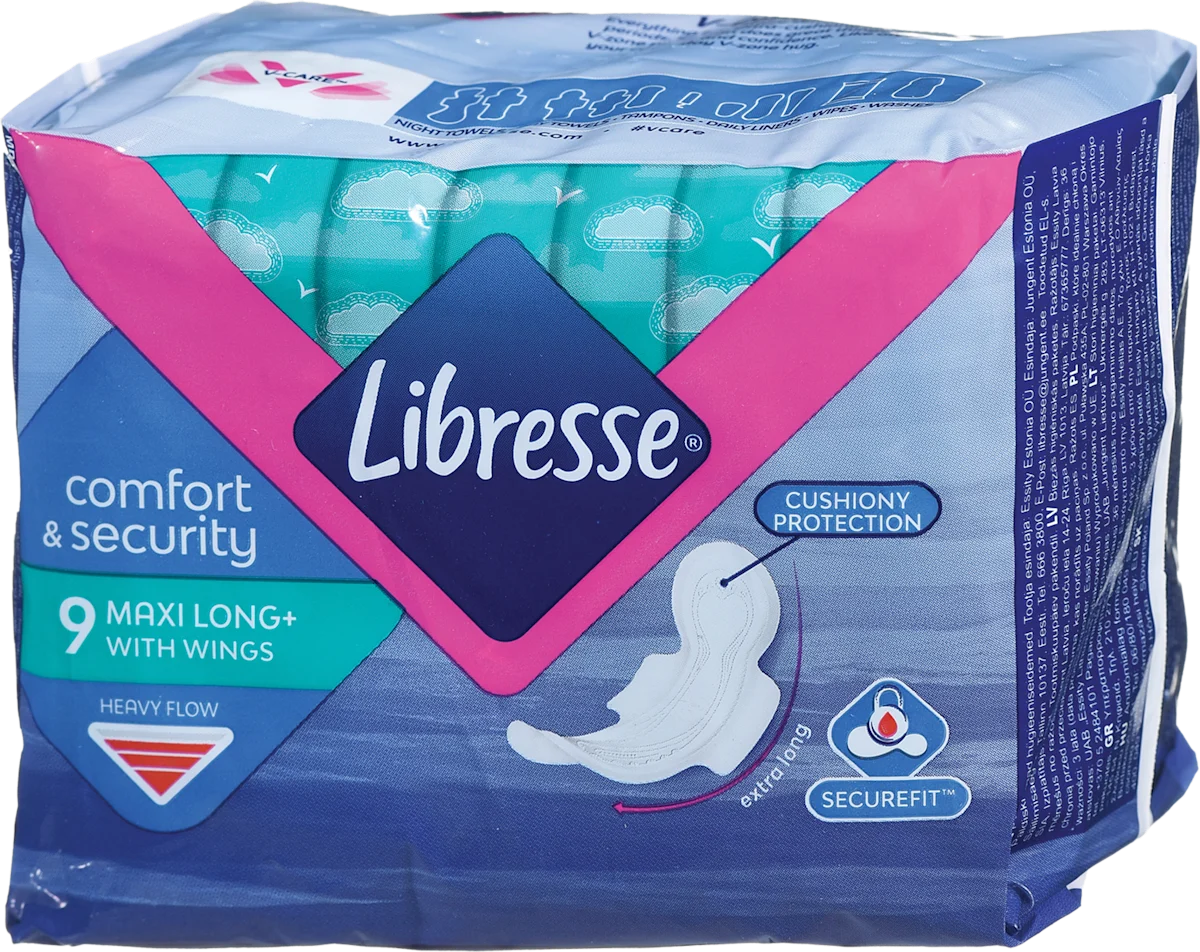 comfort & security higijenski ulošci – maxi long, 9 kom