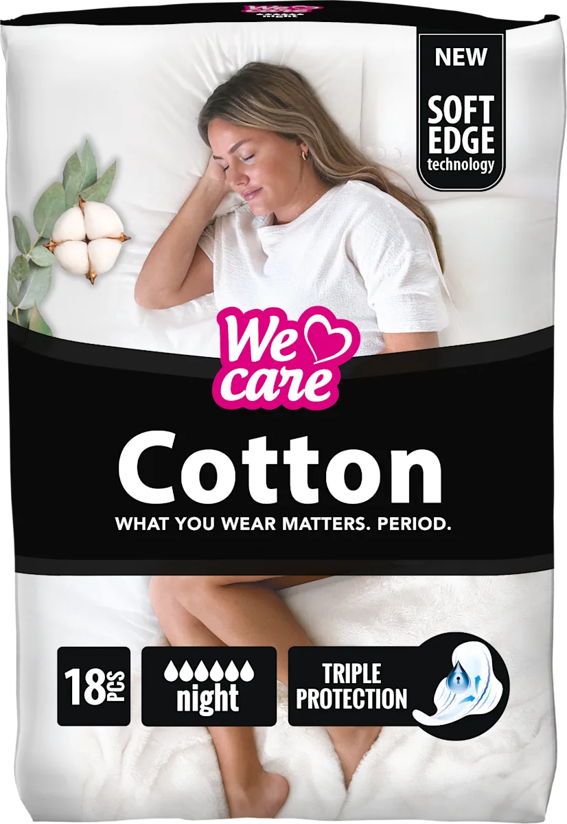 Cotton higijenski noćni ulošci, 18 kom