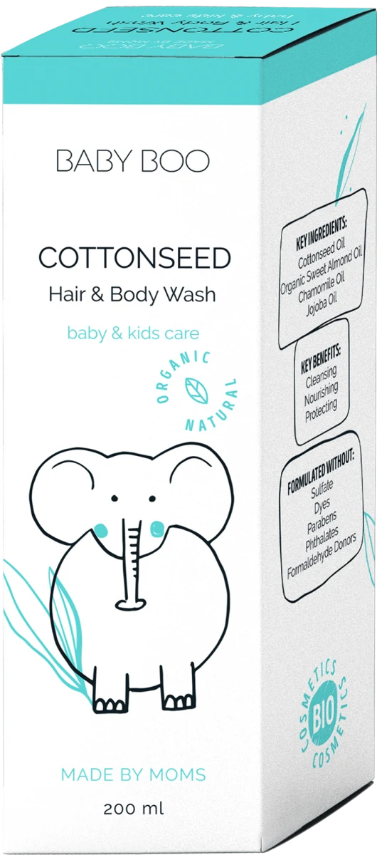 COTTONSEED kupka i šampon za bebe, 200 ml