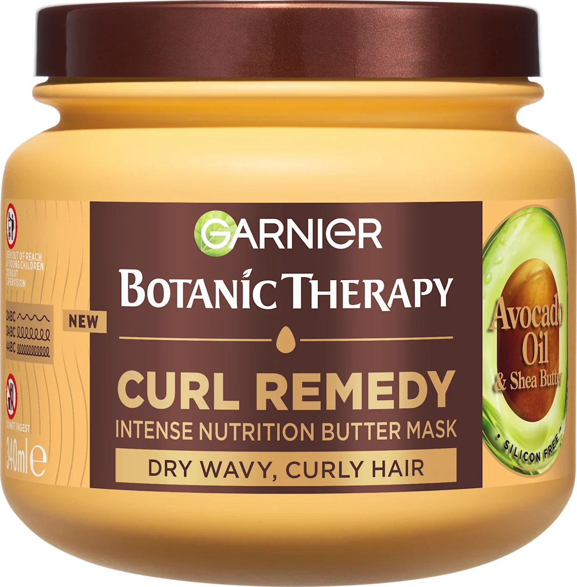 CURL REMEDY Avocado oil maska za suvu talasastu i kovrdžavu kosu, 340 ml