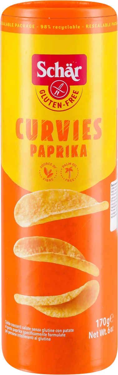 CURVIES PAPRIKA čips bez glutena, 170 g