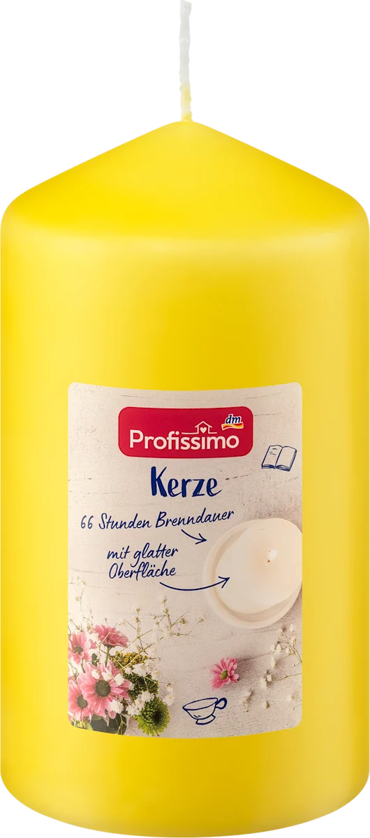 Debela sveća - žuta 78/140, 1 kom