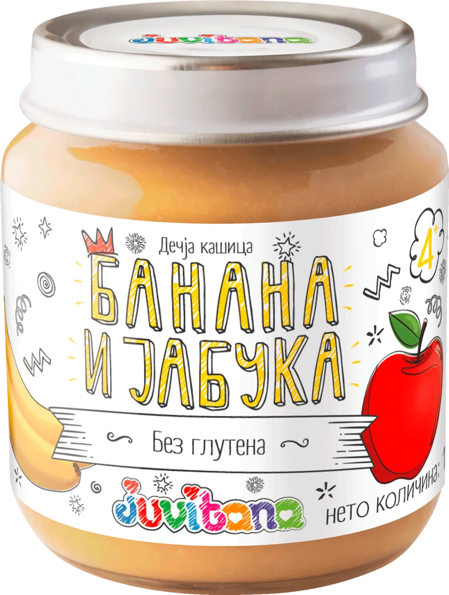 Dečija kašica - banana i jabuka, od 4. meseca, 128 g