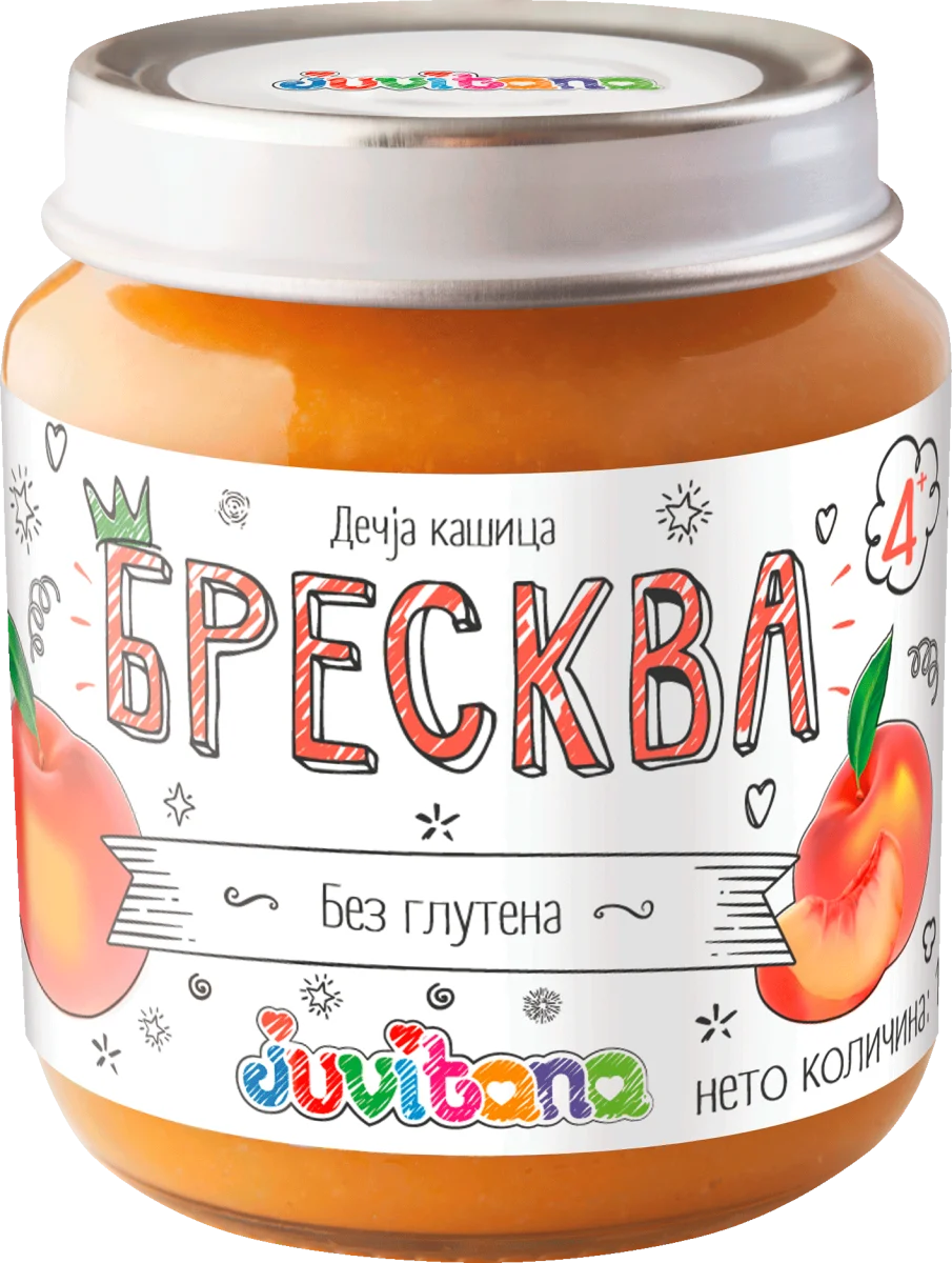 Dečija kašica - breskva, od 4. meseca, 128 g