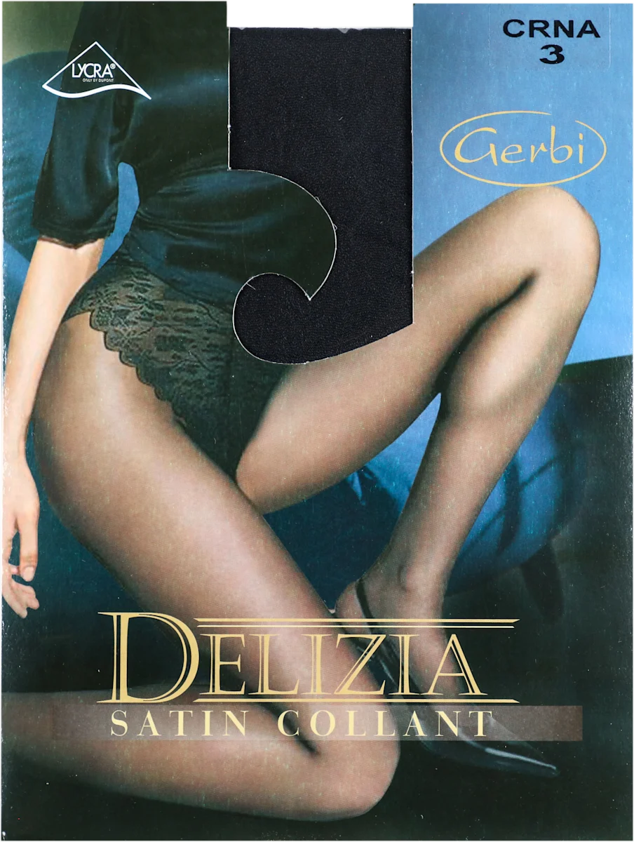 DELIZIA SATIN COLLANT 15 DEN crne hulahopke - veličina 3, 1 kom