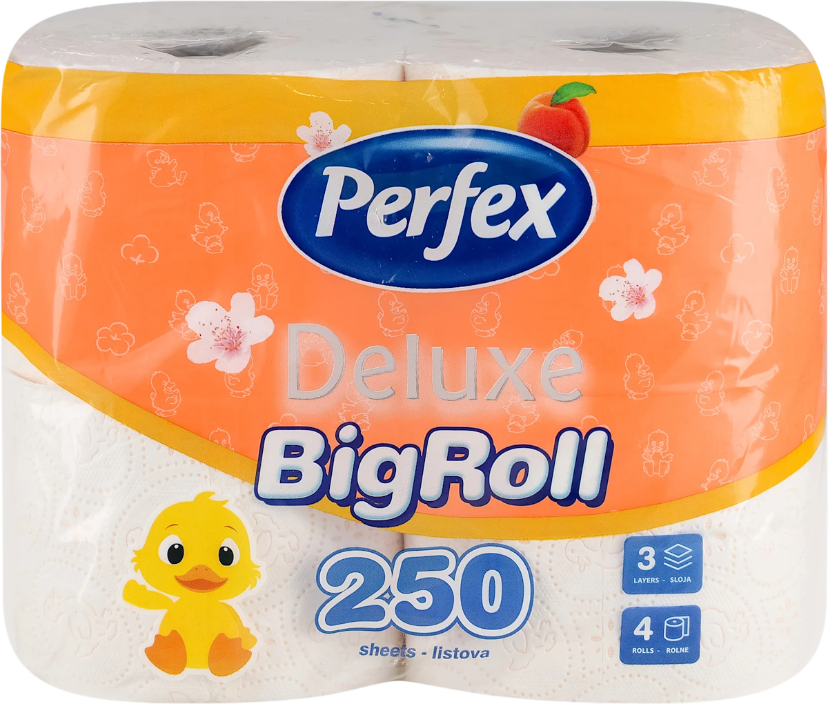 Deluxe Peach toalet papir 3-slojni, 4 kom