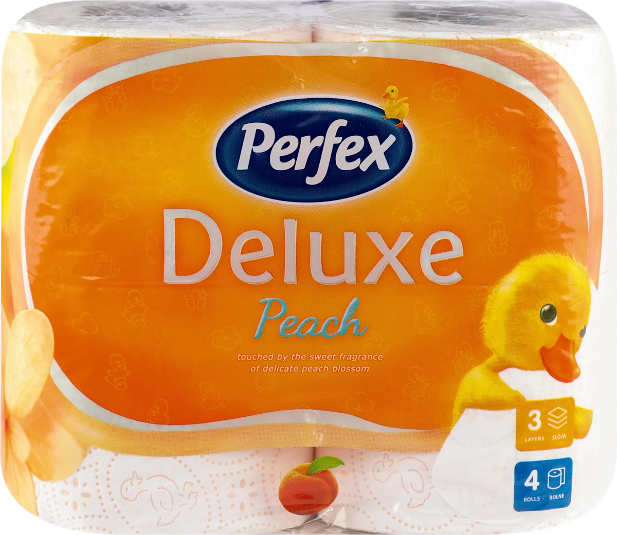 Deluxe Peach toalet papir 3-slojni, 4 kom