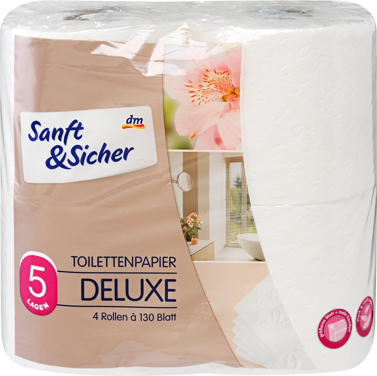 Deluxe toaletni papir, 5-slojni, 4 kom