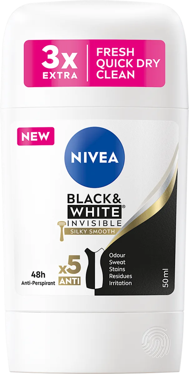Deo stick black&white - SILKY SMOOTH, 50 ml