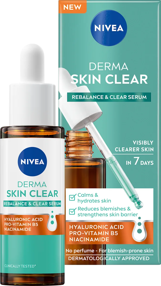 DERMA SKIN CLEAR Rebalance & Clear serum za lice, 30 ml