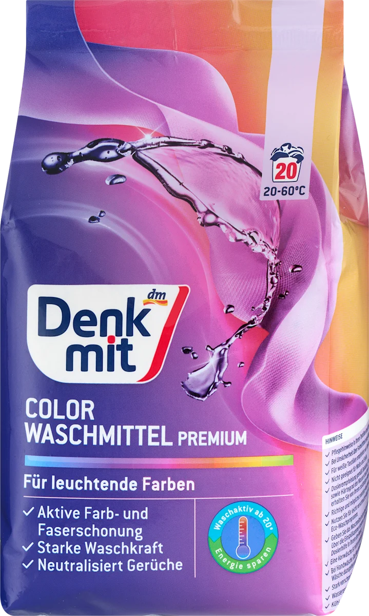 Detergent za pranje veša u boji, 20 pranja, 1,35 kg