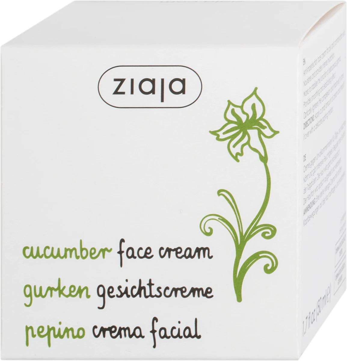 Dnevna krema za lice, na bazi ekstrakta krastavca, 50 ml