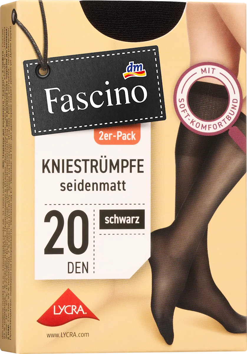 Dokolenice 20 DEN, 35-38, crne, 4 kom