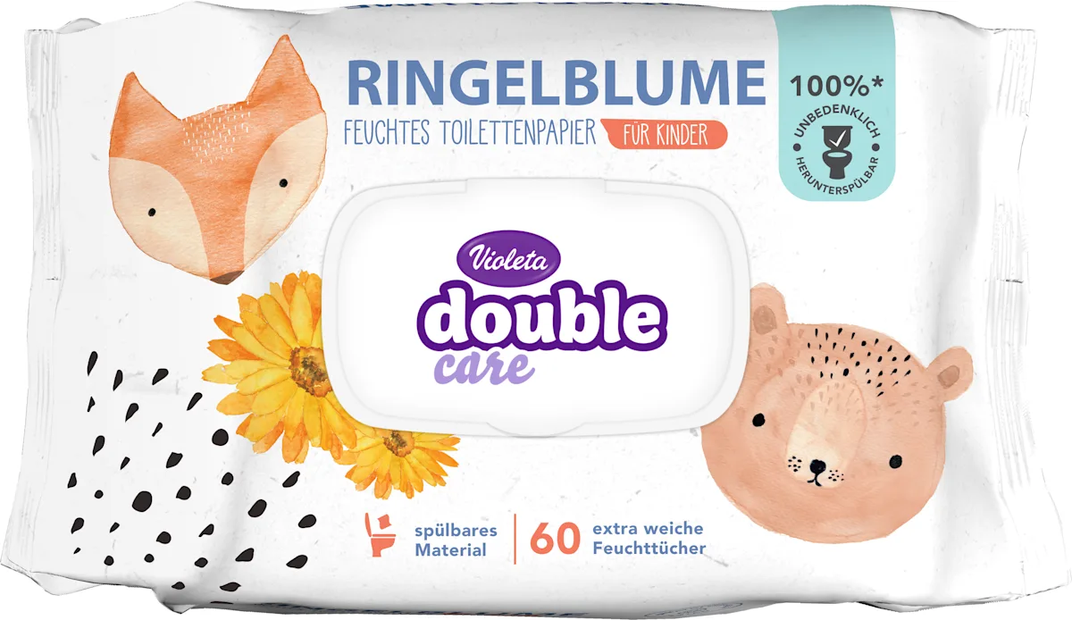 double care dečiji vlažni toalet papir, 60 kom