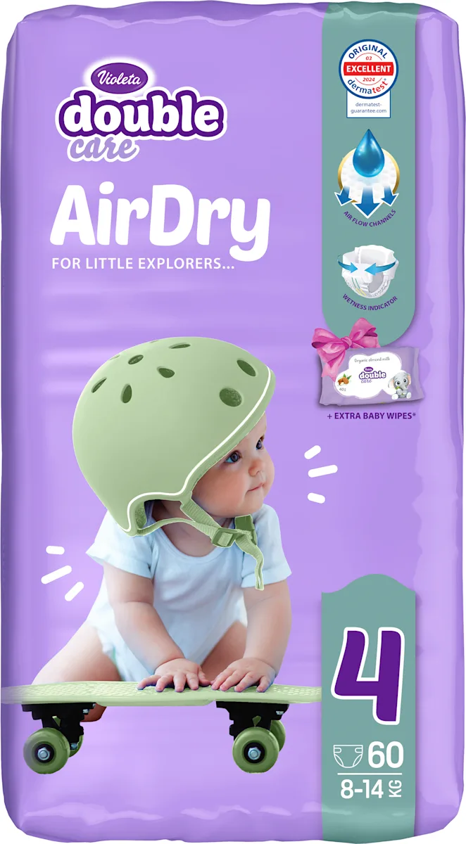 double care pelene AirDry 4 maxi (8- 14 kg), 60 kom