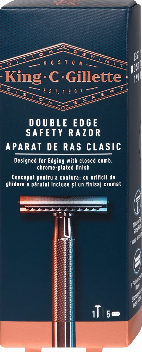 DOUBLE EDGE SAFETY RAZOR - brijač 1 kom. + 5 kom...., 1 kom