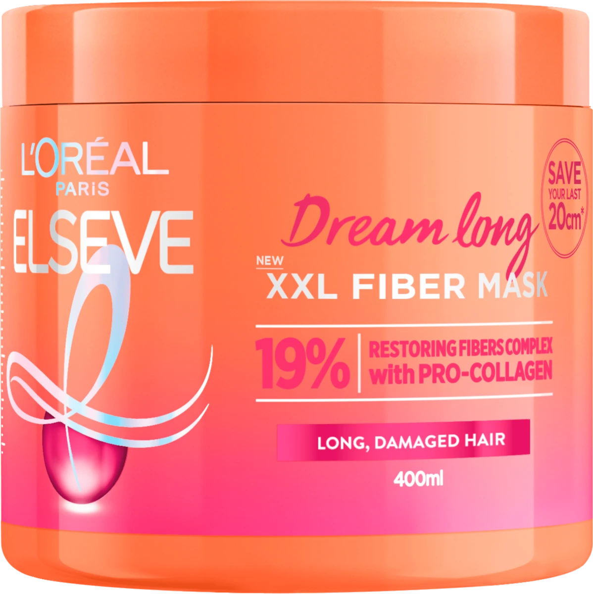 Dream long XXL Fiber maska za kosu, 400 ml