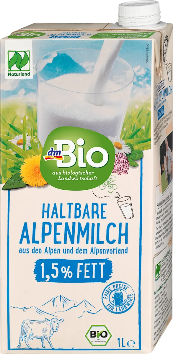 Dugotrajno alpsko organsko mleko - 1,5% mlečne..., 1 l