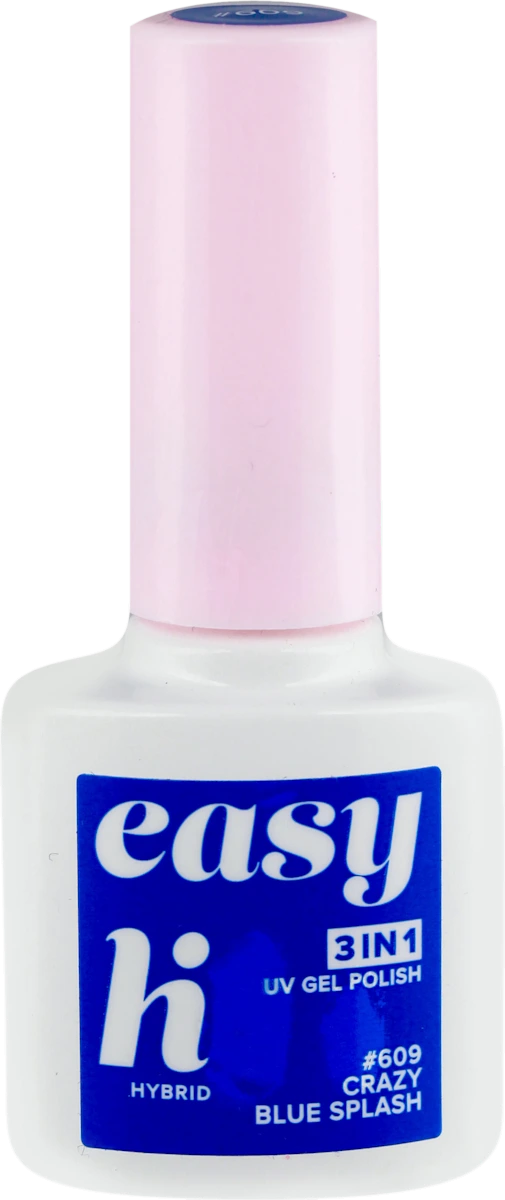 easy 3u1 UV gel lak - 609 Crazy Blue Splas, 5 ml