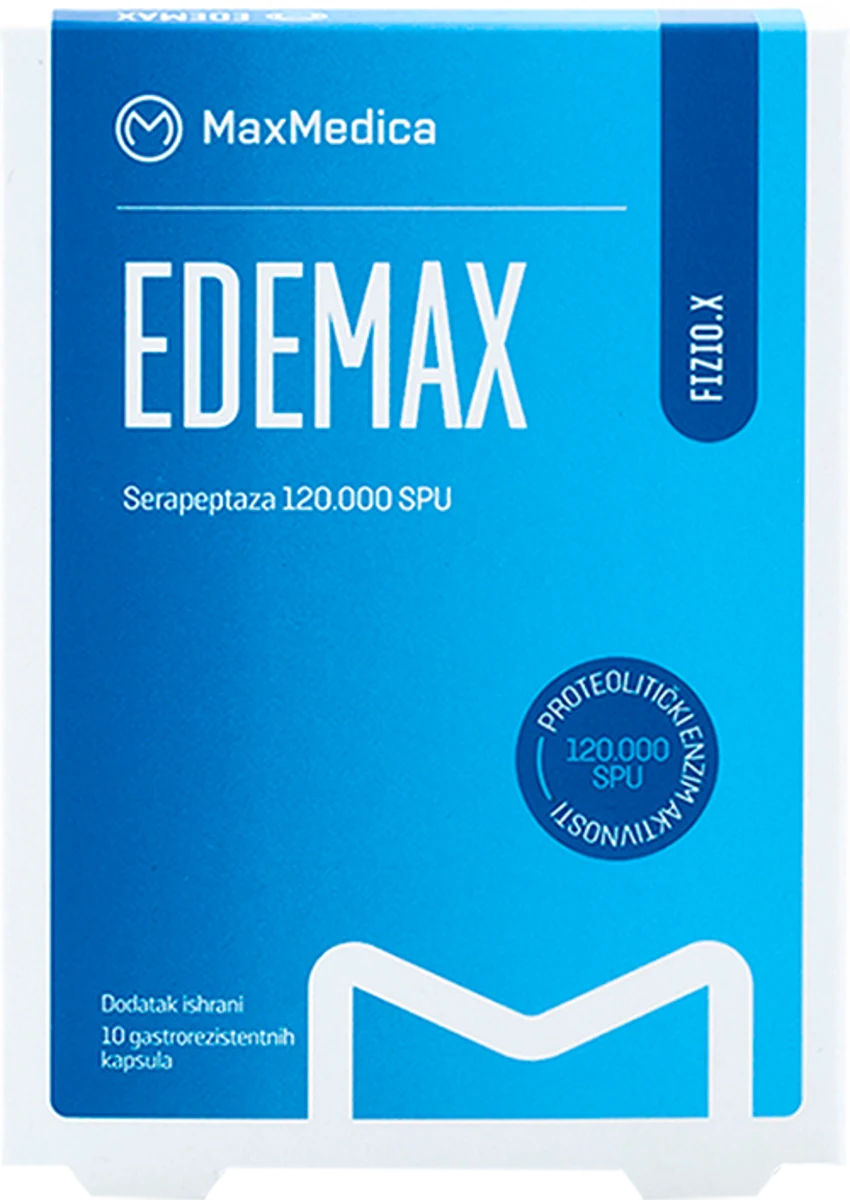 EDEMAX serapeptaza 120.000 SPU - kapsule, 10 kom