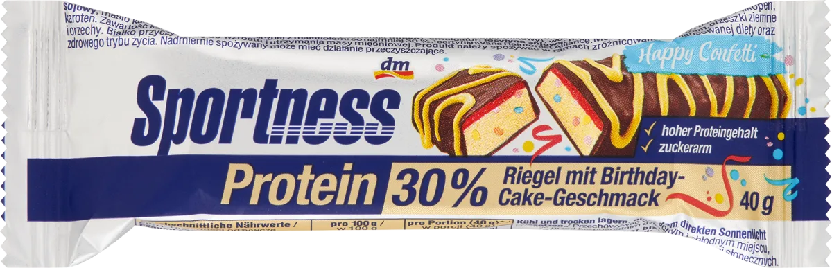 Energetska štanglica Birthday Cake, 40 g