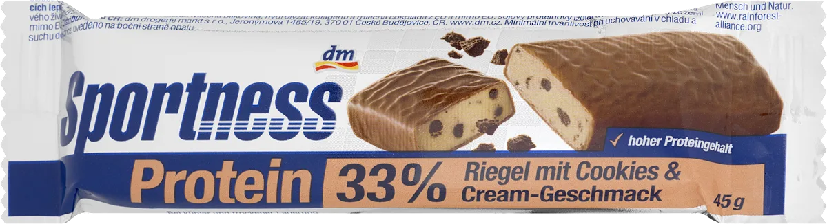Energetska štanglica Cookies&Cream, 45 g