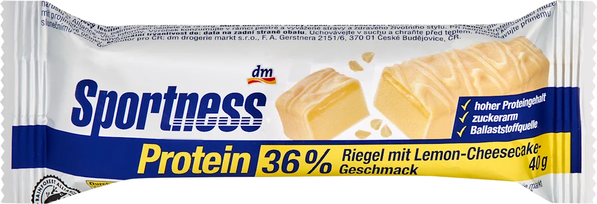 Energetska štanglica - limun i sir, sa zaslađivačima, 40 g