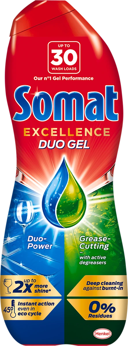 EXCELLENCE DUO GEL 5in1 Gel za mašinsko pranje posuđa, 540 ml