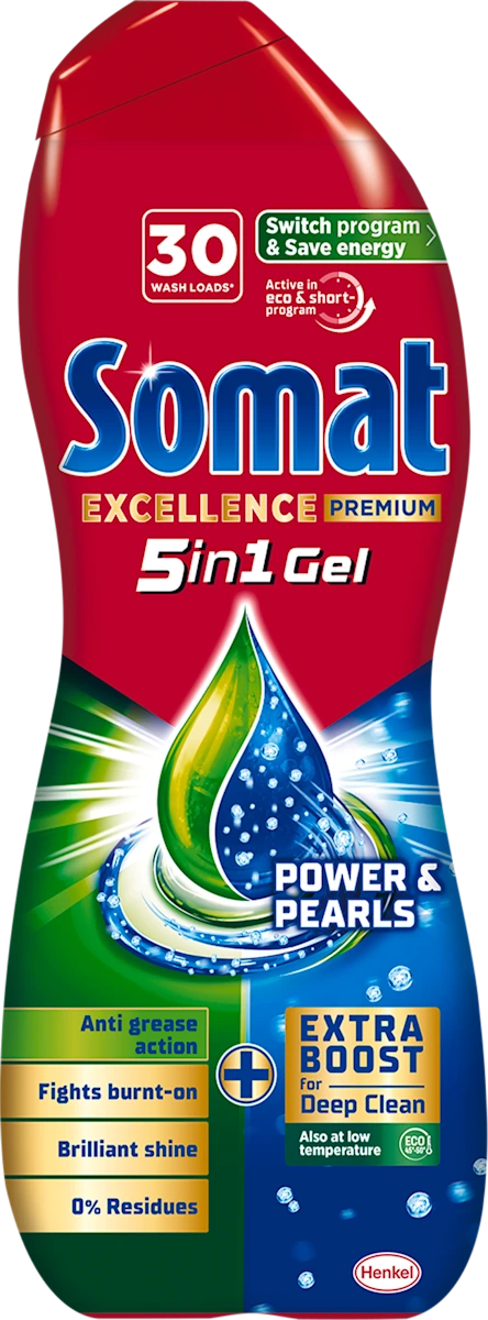 EXCELLENCE DUO GEL 5in1 Gel za mašinsko pranje posuđa, 540 ml