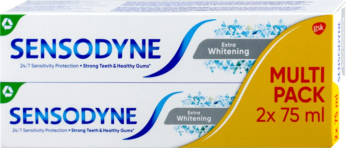 Extra Whitening pasta za zube - duo pack (2x75ml), 150 ml