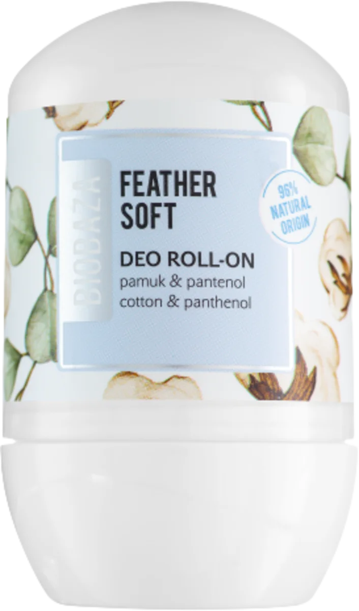Feather Soft deo roll-on - pamuk i pantenol, 50 g