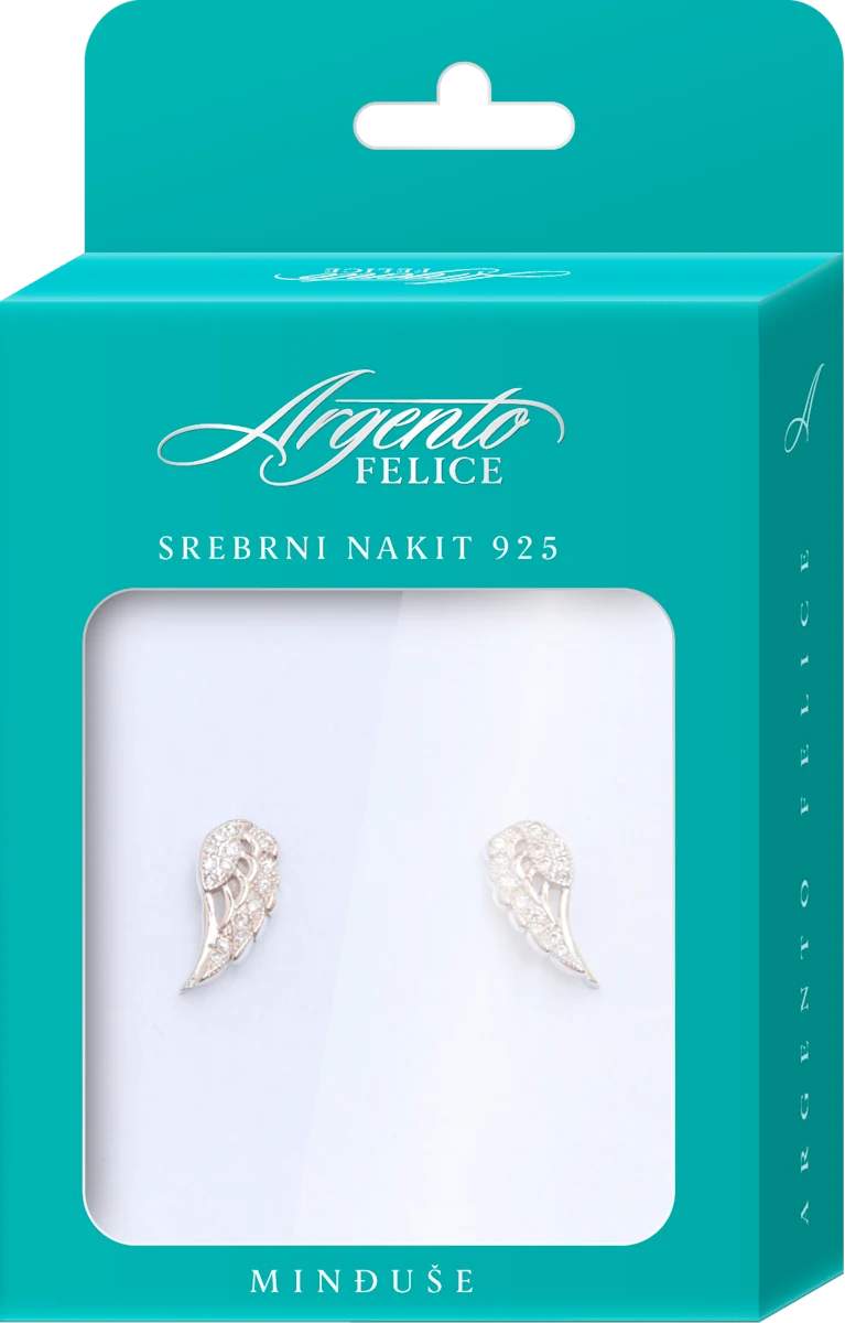 FELICE M3 srebrne minđuše - krila, 3 g