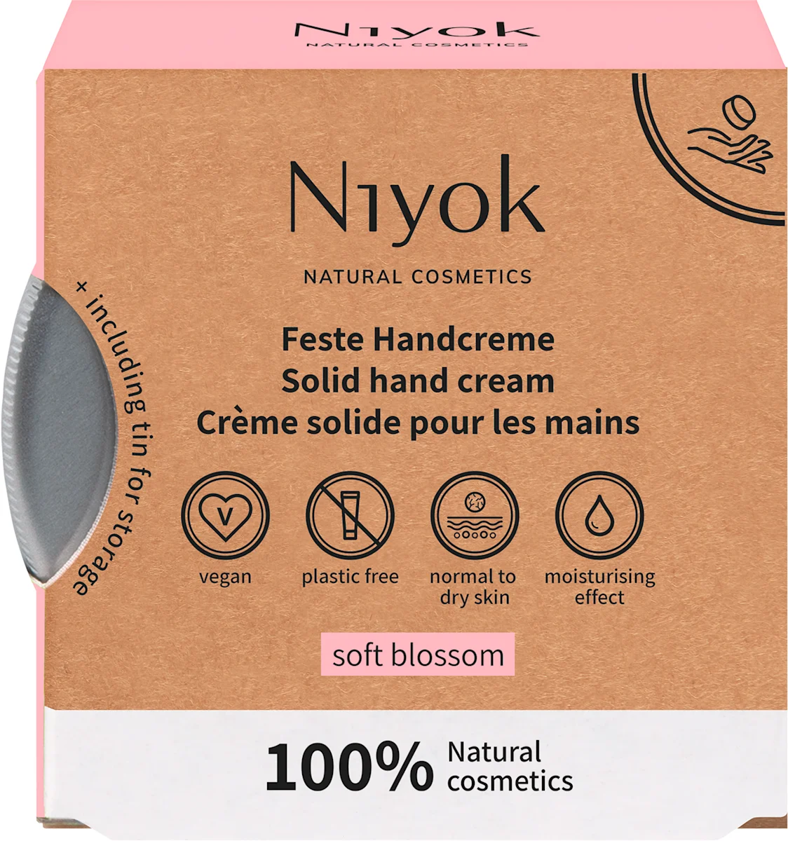 Feste prirodna čvrsta krema za ruke - Soft blossom, 50 g