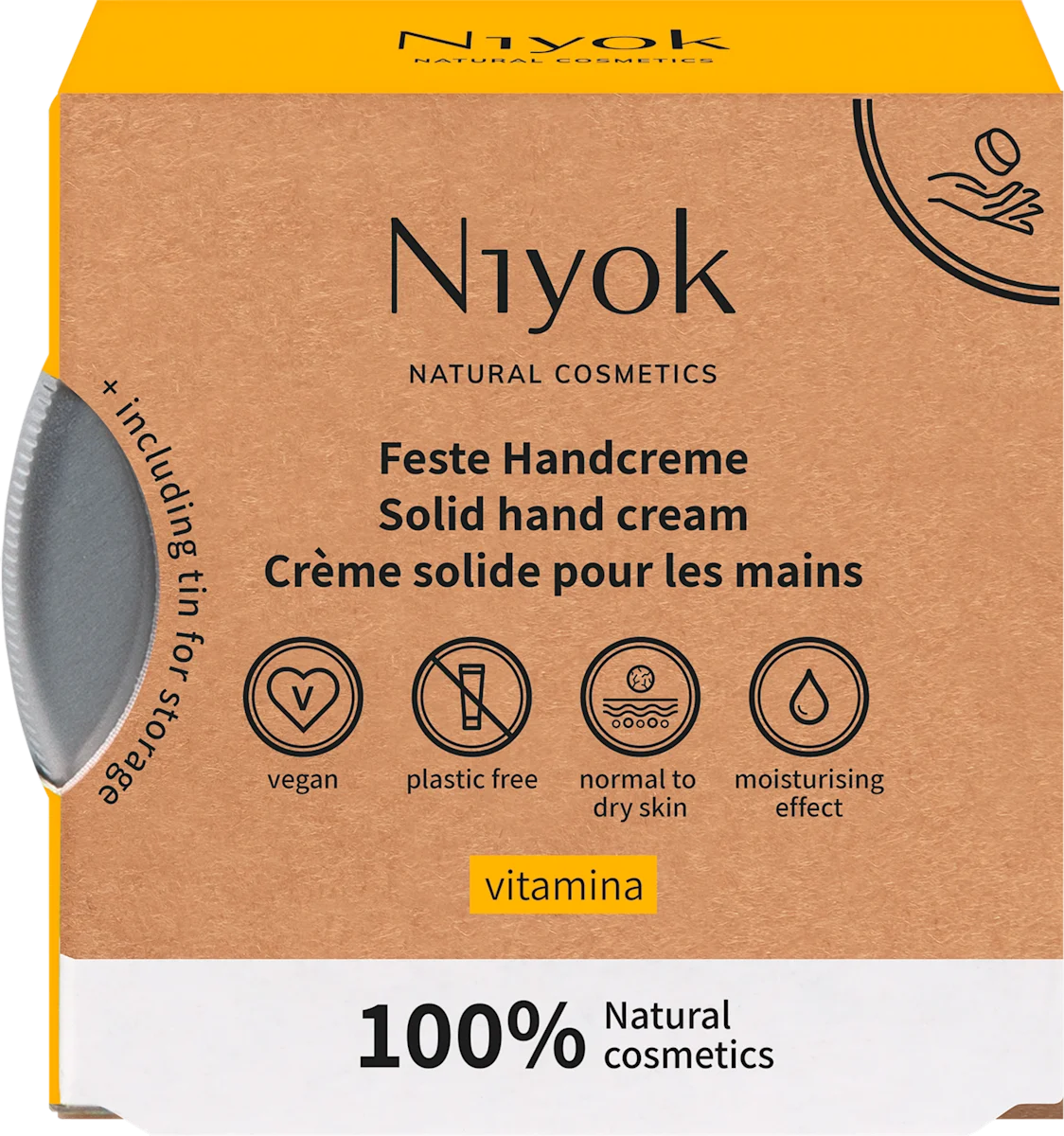 Feste prirodna čvrsta krema za ruke - vitamina, 50 g