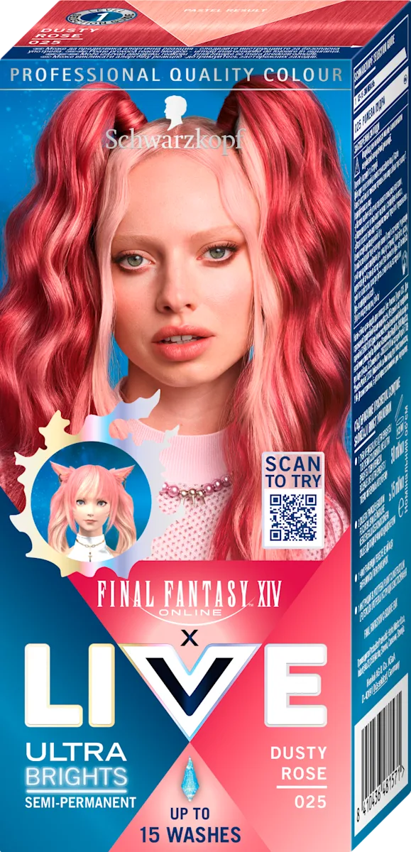 FINAL FANTASY XIV ULTRA BRIGHTS boja za kosu - 025 DUSTY ROSE, 1 kom