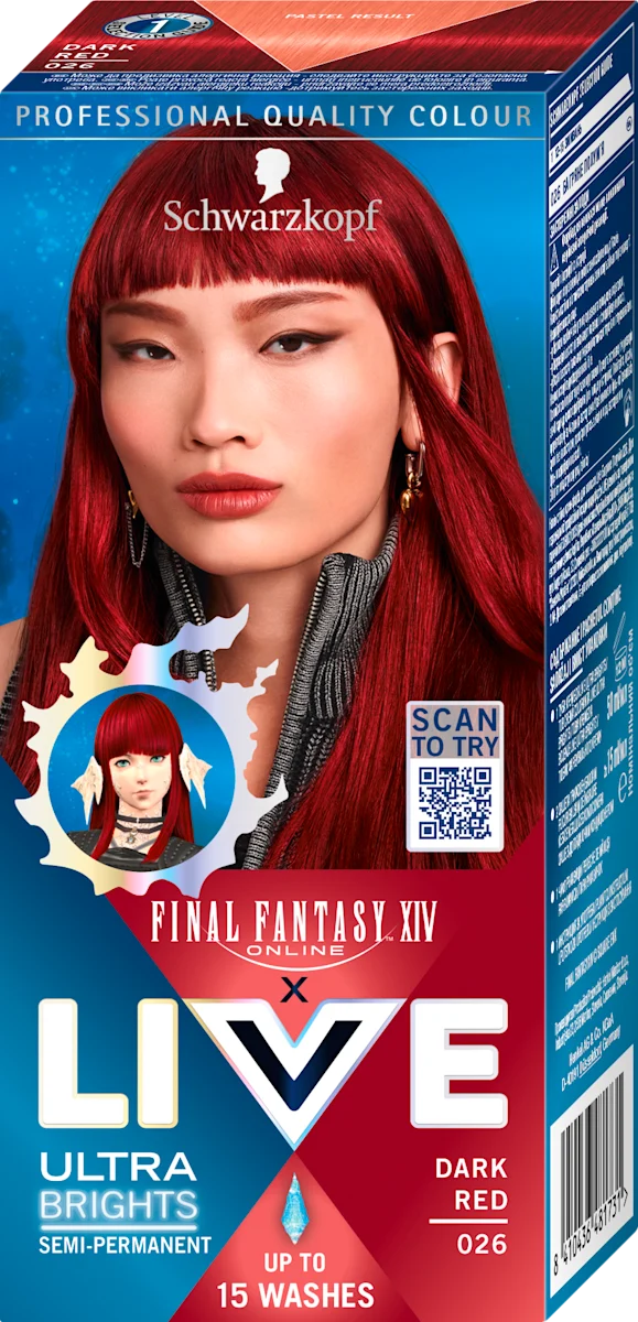 FINAL FANTASY XIV ULTRA BRIGHTS boja za kosu - 026 DARK RED, 1 kom