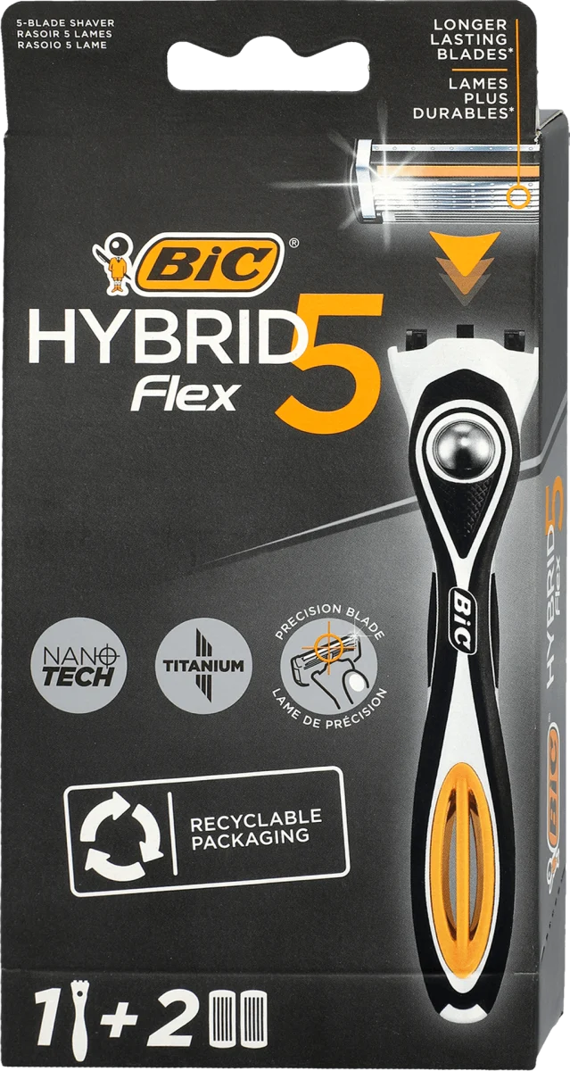 Flex5 Hybrid brijač drška + 2 dopune, 1 kom
