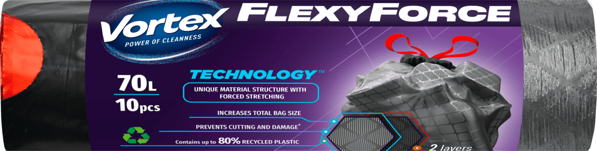 Flexy Froce kese za smeće, 70 l, 10 kom