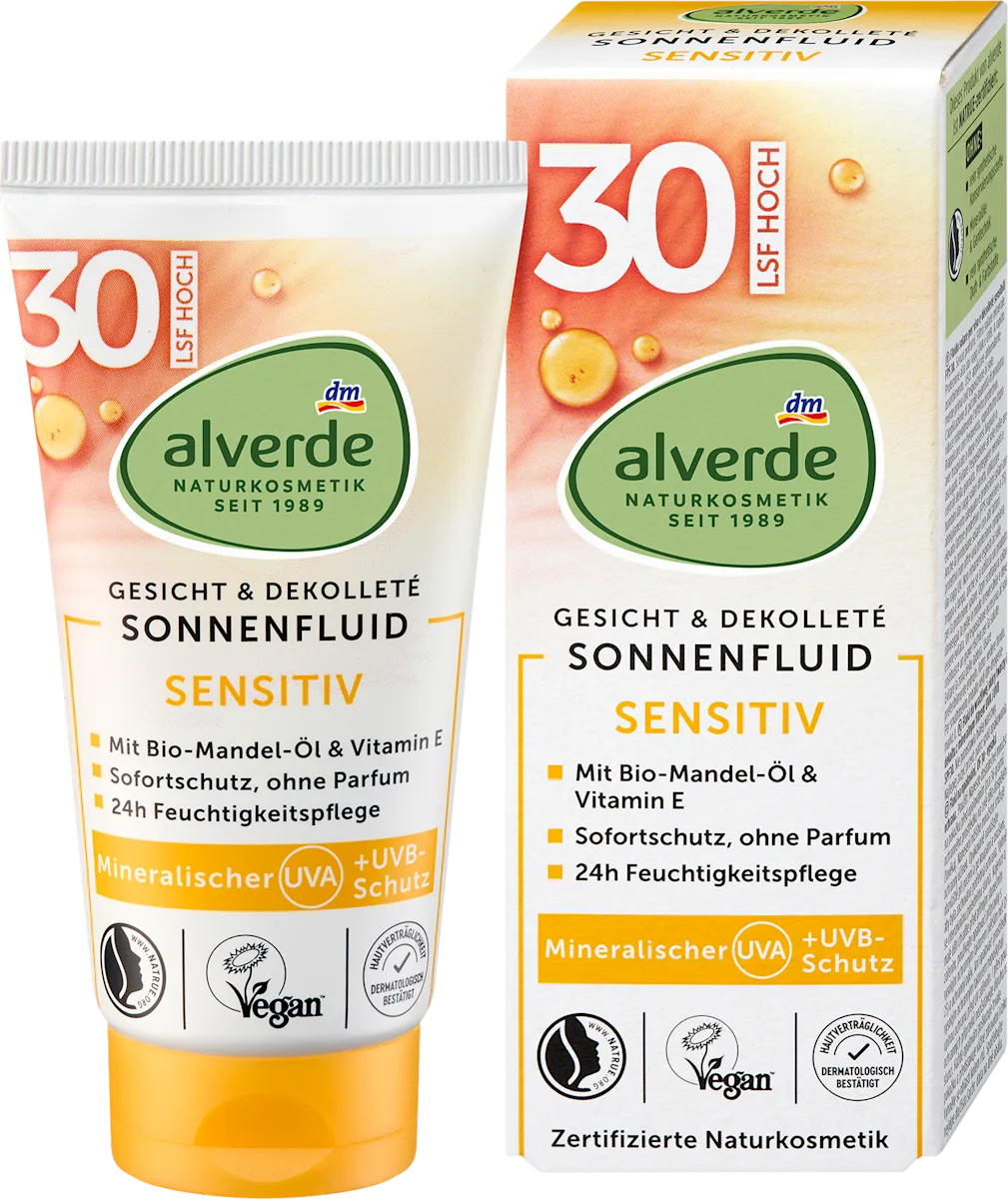 Fluid za zaštitu od sunca osetljive kože lica i dekoltea, sa visokim faktorom zaštite SPF30, 50 ml