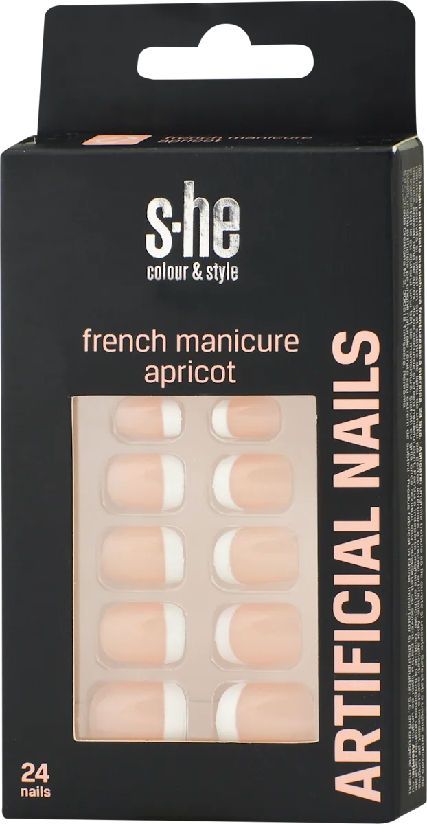 french manicure apricot Veštački nokti, 1 kom