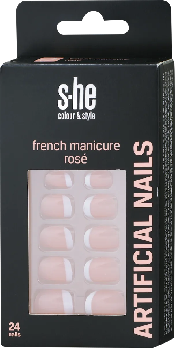 french manicure rosé Veštački nokti, 1 kom