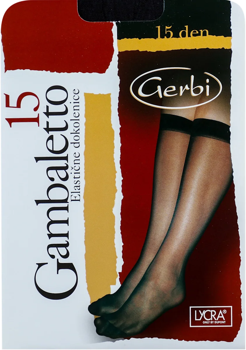 Gambaletto 15 DEN crne elastične dokolenice, 1 par, 1 kom