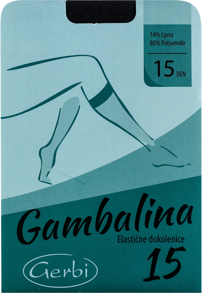 Gambalina dokolenice, 15 DEN, crna boja, 1 kom
