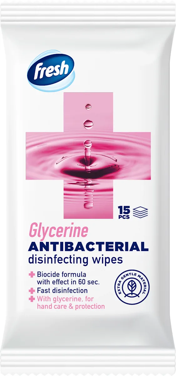 Glycerine ANTIBACTERIAL vlažne maramice, 15 kom