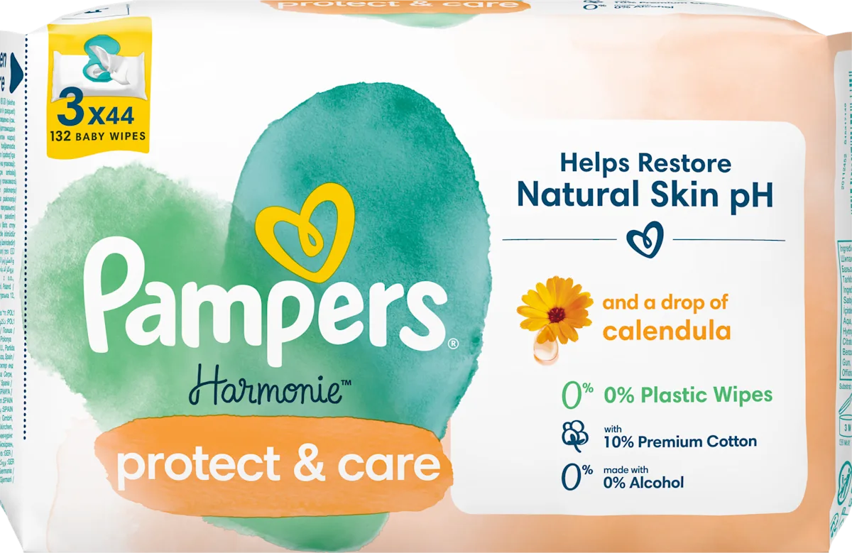 Harmonie protect & care vlažne maramice za bebe, 132 kom