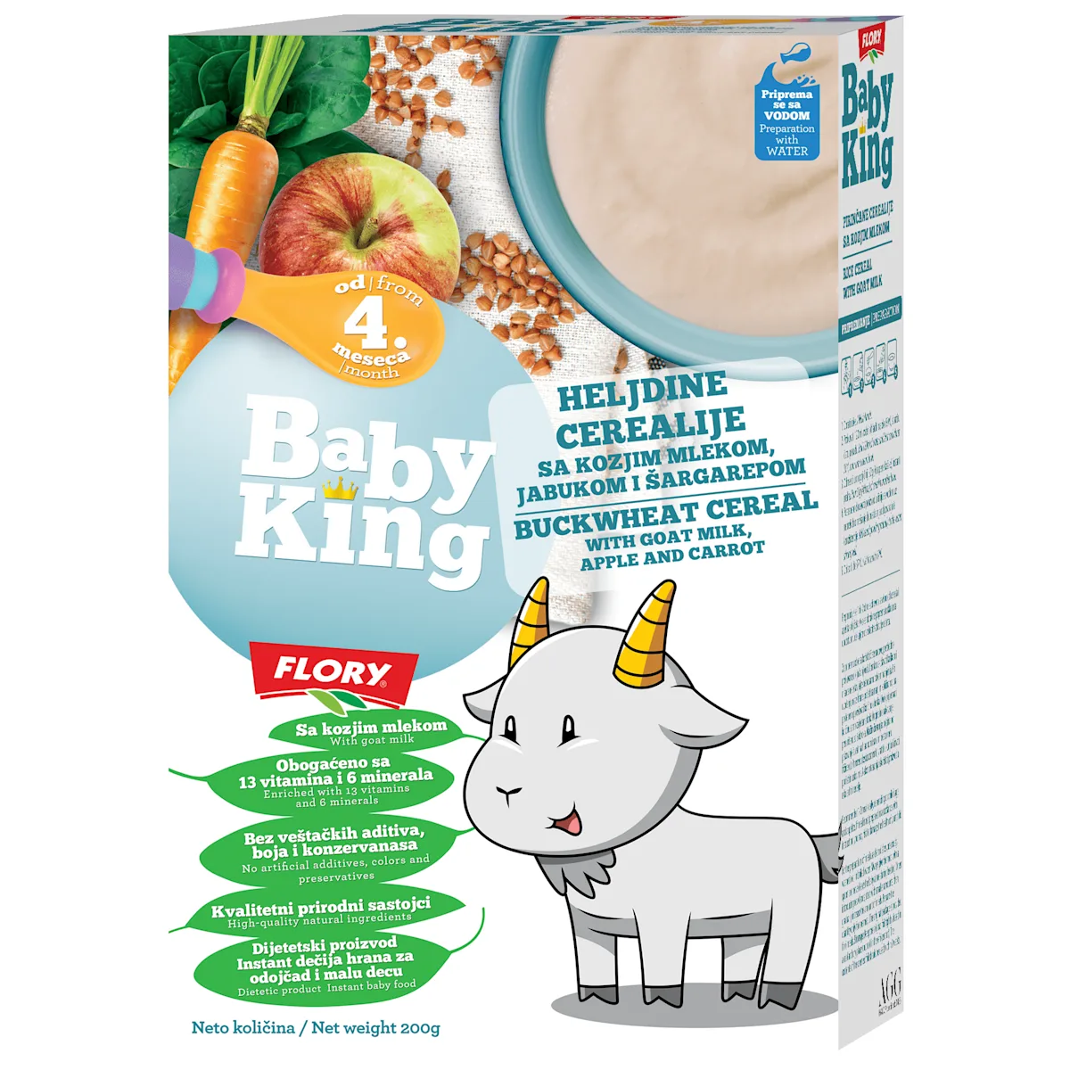 HELJDINE CEREALIJE SA KOZIJIM MLEKOM, JABUKOM I..., 200 g