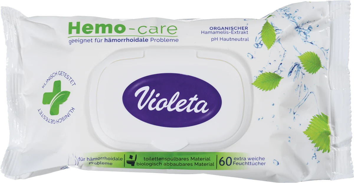 Hemo Care – vlažni toalet papir, 60 kom