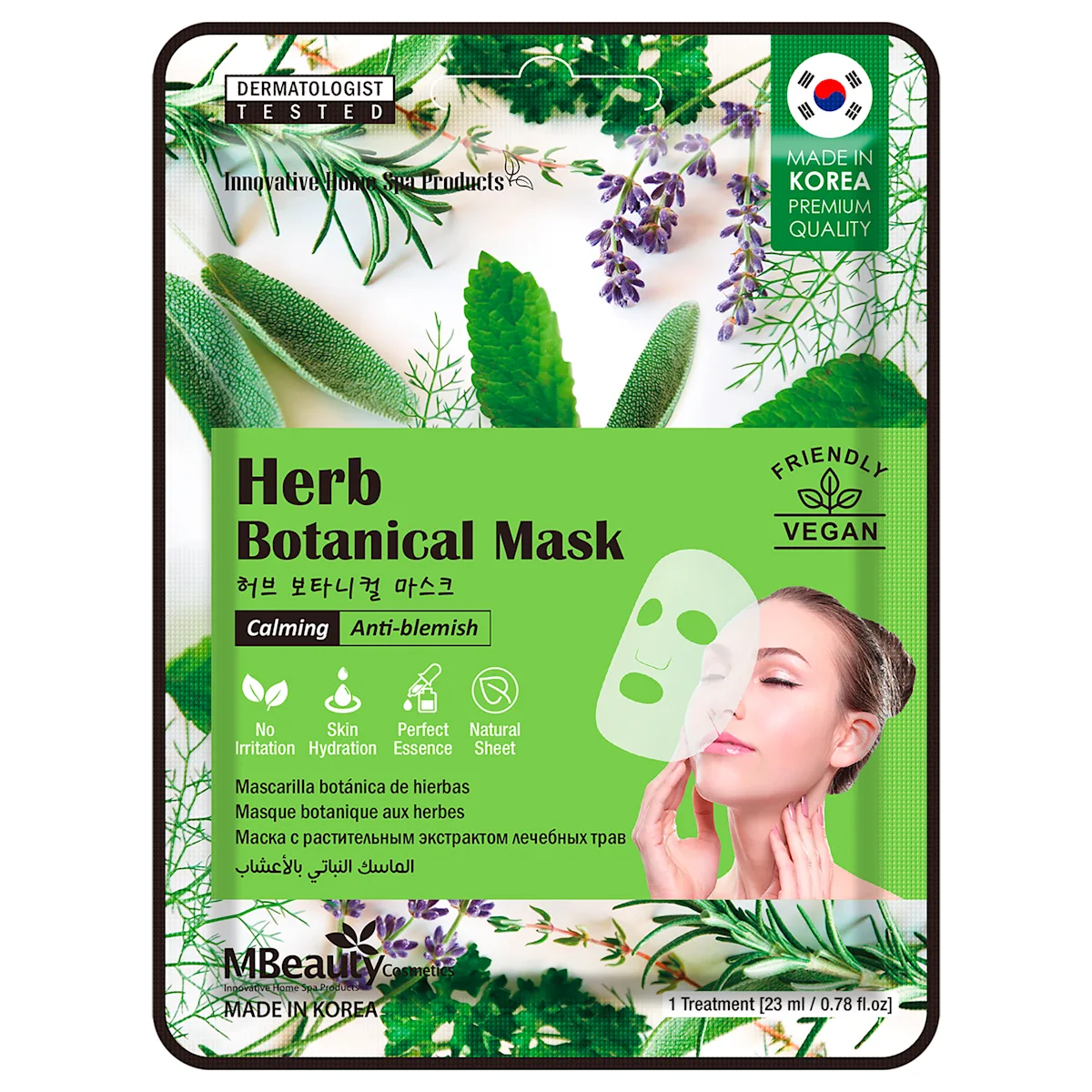 Herb Botanical - maska za lice u maramici, 1 kom