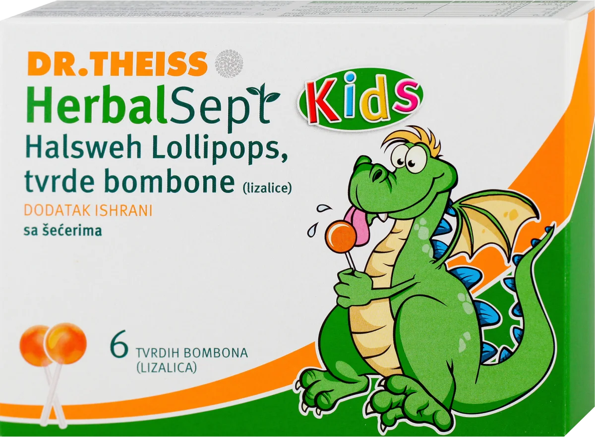 HerbalSept Kids - tvrde bombone, 6 kom